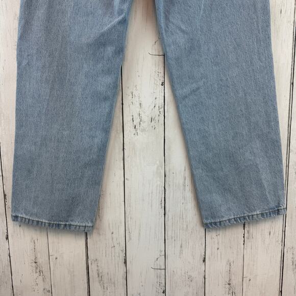 Afends Light Wash Cotton Denim High Rise Mom Straight Cropped Leg Jeans Size 2 - Picture 8 of 15